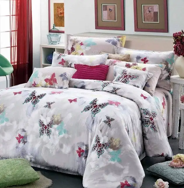 butterfly luxury egyptian cotton satin comforter bedding set queen butterfly sheet set