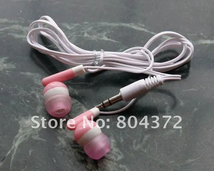 Wholesale 100pc/lot 3.5mm In-ear earphones headphones headsets for Mp3 MP4 MP5 PSP Color Pink/Black/White/Blue 