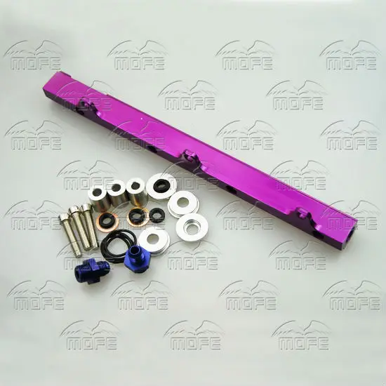 Aluminum Top Feed Injector Fuel Rail For Honda Civic B16 B18 B Series 1988 2000 Purple fuel rail for Honda B16 (1)