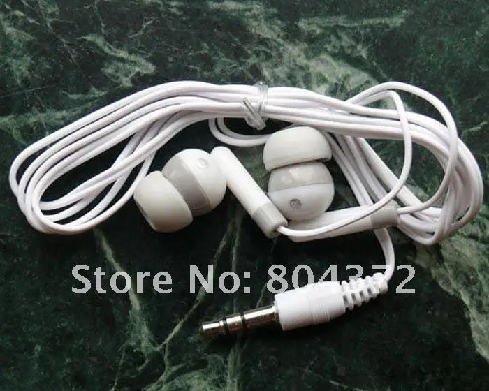 Wholesale 100pc/lot 3.5mm In-ear earphones headphones headsets for Mp3 MP4 MP5 PSP Color Pink/Black/White/Blue 