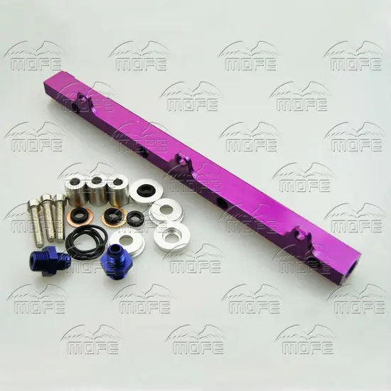 Aluminum Top Feed Injector Fuel Rail For Honda Civic B16 B18 B Series 1988 2000 Purple fuel rail for Honda B16 (2)