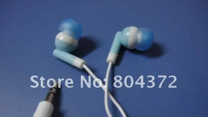 Wholesale 100pc/lot 3.5mm In-ear earphones headphones headsets for Mp3 MP4 MP5 PSP Color Pink/Black/White/Blue 