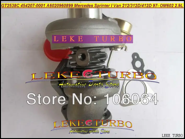 GT2538C 454207-0001 6020960899 For Mercedes-PKW Sprinter I Van 212D 312D 412D 2.9L OM611 141HP 2000-2006 turbocharger - (4)