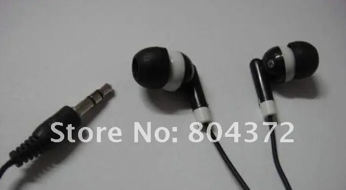 Wholesale 100pc/lot 3.5mm In-ear earphones headphones headsets for Mp3 MP4 MP5 PSP Color Pink/Black/White/Blue 