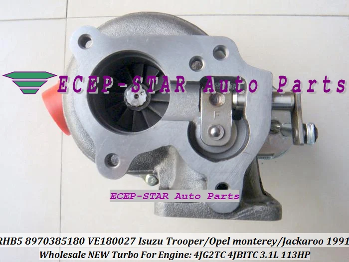 RHB5 8970385180 VI95 VE180027 TURBO For ISUZU Trooper Campo OPEL Monterey Jackaroo 1991- 3.1L 4JG2TC 4JBITC 113HP turbocharger - (4)