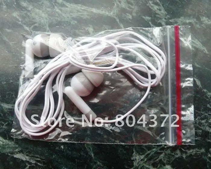 Wholesale 100pc/lot 3.5mm In-ear earphones headphones headsets for Mp3 MP4 MP5 PSP Color Pink/Black/White/Blue 