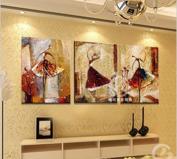 Wonderful 3 Piece Canvas Wall Art Sets Contemporary 3 Piece Canvas Wall Art Sets Handpainted Pictures For Bedroom