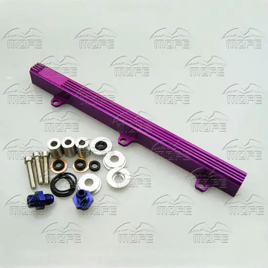 Aluminum Top Feed Injector Fuel Rail For Honda Civic B16 B18 B Series 1988 2000 Purple fuel rail for Honda B16 (3)