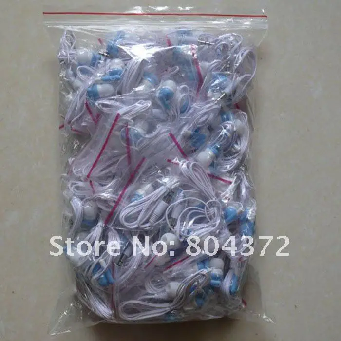 Wholesale 100pc/lot 3.5mm In-ear earphones headphones headsets for Mp3 MP4 MP5 PSP Color Pink/Black/White/Blue 