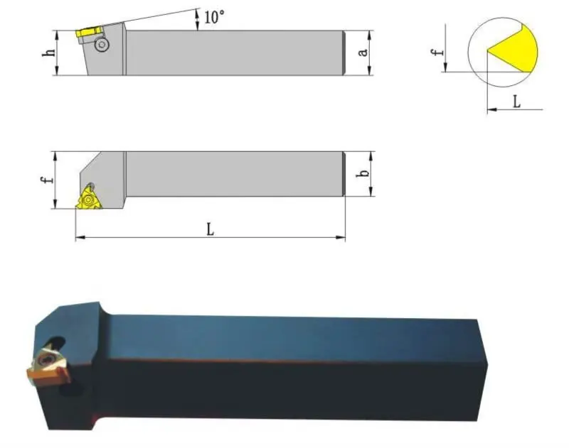 External threading tool holder