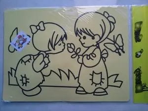 10pcs/lot, Color Sand art art painting set kit for children,WHOLESALE
