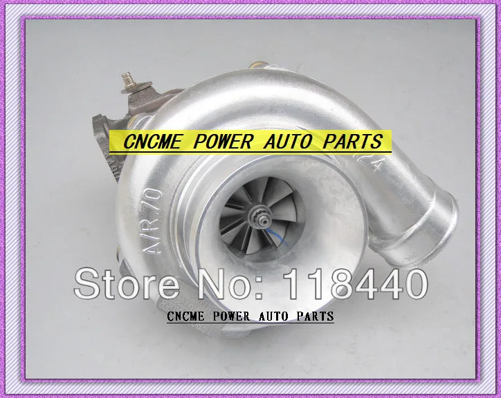 GT30 GT3076 GT3076-1 No valve Turbo Turbocharger T25 flange AR .70 AR .86 wastegate water and oil cooled V Band with gaskets (4)