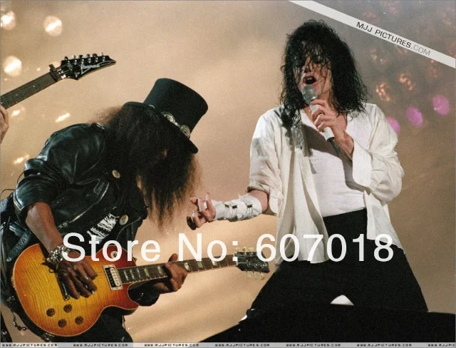 MJ Michael Jackson collection Black White BAD Punk Cotton Adjustable ArmBrace Glove Performance Show Party