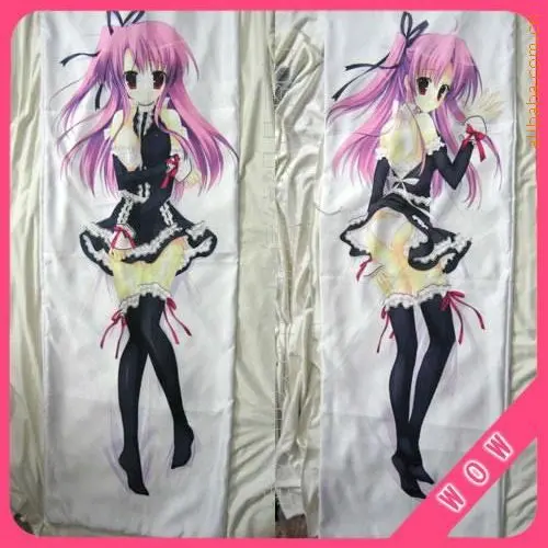 Free Shiping Anime Dakimakura: Yosuga no Sorahugging pillow case, (black and brown hair, white skirt, undressed)