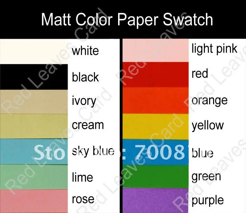 paper swatch-matt paper