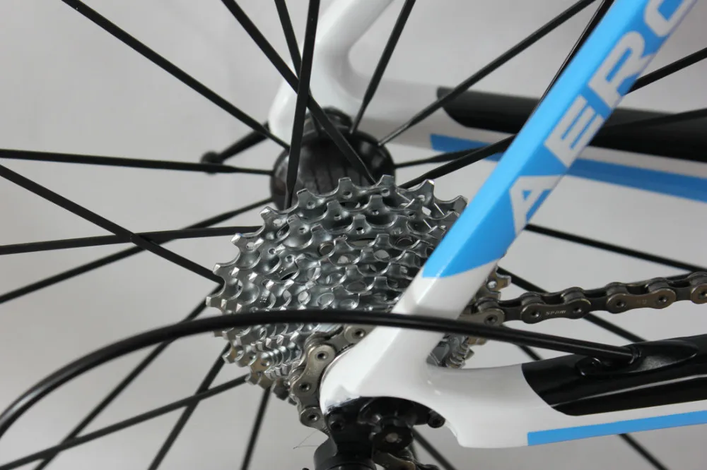 Flash Deal ICAN Carbon aero road bike blue 7.3kg completed bike 50mm clincher wheels bicycle AERO007 8