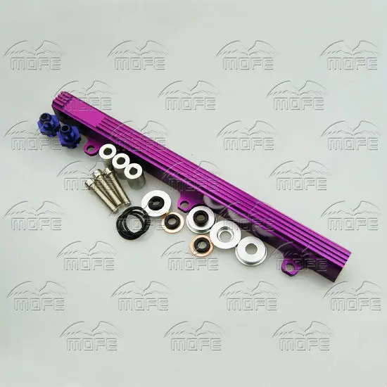 Aluminum Top Feed Injector Fuel Rail For Honda Civic B16 B18 B Series 1988 2000 Purple fuel rail for Honda B16 (4)