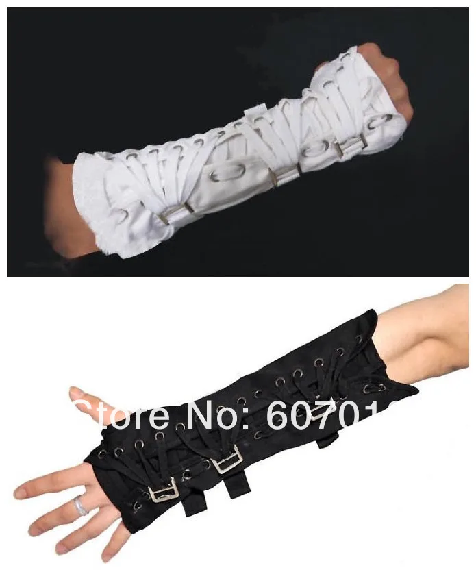 MJ Michael Jackson collection Black White BAD Punk Cotton Adjustable ArmBrace Glove Performance Show Party