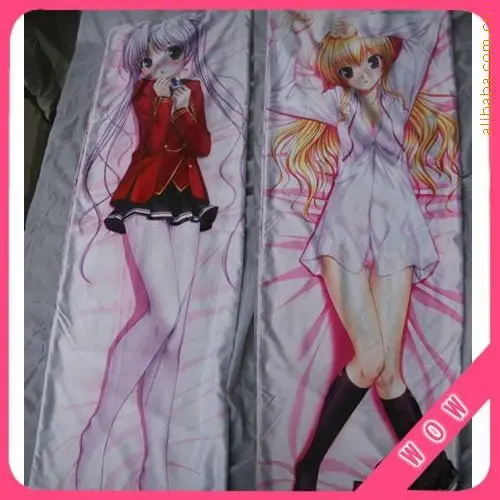 Free Shiping Anime Dakimakura: Yosuga no Sorahugging pillow case, (black and brown hair, white skirt, undressed)