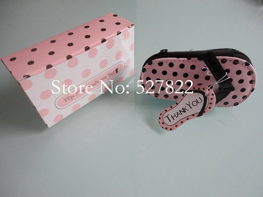 Free Shipping 20set Vogue Pink Polka Purse Slipper...ming Kit1