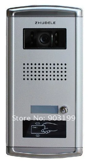 7"color video door phone,CCD camera with ID card unlocked  ,touch screen with SD CARD(1 to 3)