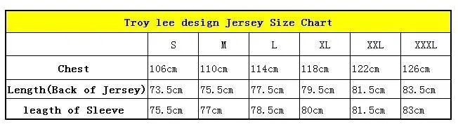 Troy Lee Designs Size Chart