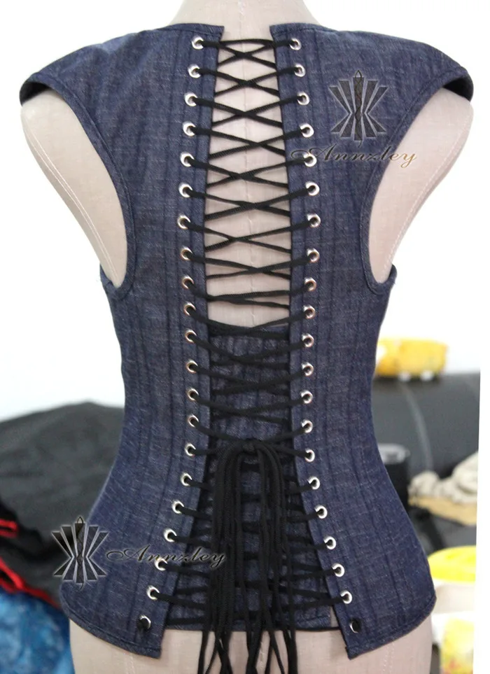 Sexy Back Lacing Up Jeans Strap Underbust Corsets For Waist Training (2).jpg