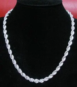 wholesale Fashion silver rope chain 