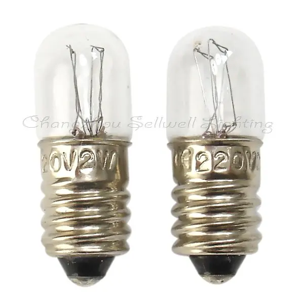 Lâmpada em Miniatura Ótimo! 2w 220 Picecs - Lote A159 E10 T10x28 1000 v 2 Chips de LED