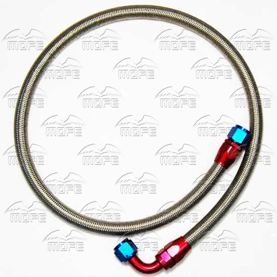 Braided Stainless Steel AN10 Engine Transmission Auto Oil Cooler Hose Pipe Line With AN Fitting 70cm 100CM 120CM Oil Cooler Pipe-111