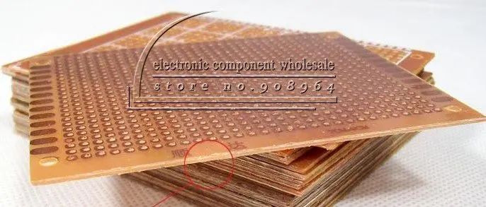 wholesale 25pcs 7x9cm 7*9cm Single Side Printed CIRCUIT PANEL SOLDER Universal PCB Prototype Board For DIY