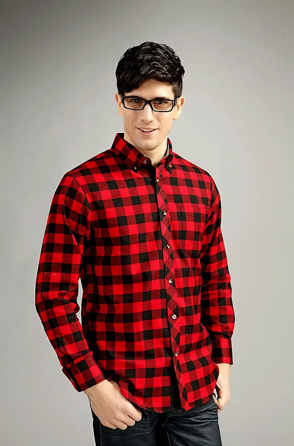red and black long sleeve
