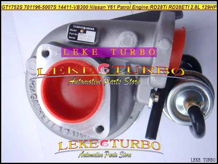 GT1752S 701196-5007S 14411-VB300 NISSAN Y61 PATROL RD28Ti RD28ETI 2.8L RD28T 129HP turbocharger (6)
