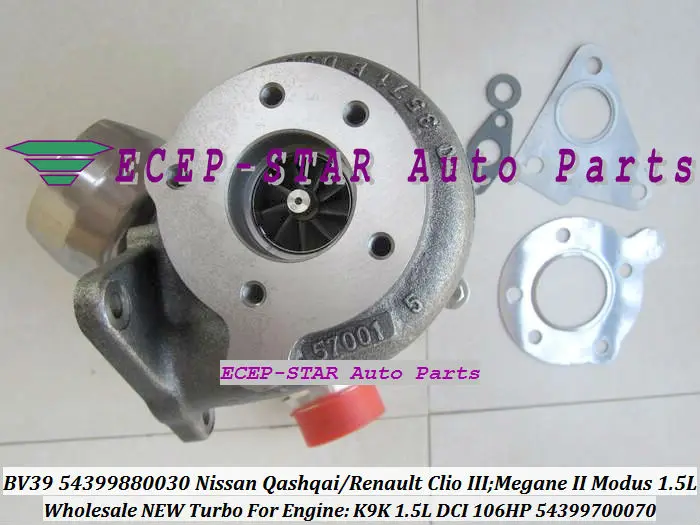 BV39 54399880030 54399700070 TURBO Fit for Nissan Qashqai Renault Clio III Megane II Modus 1.5L DCI 106HP turbocharger engine K9K (5)