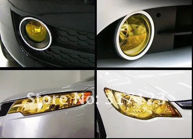 20m/Lot  Wholesale 30*100cm Lights Film For Car Headlight and Tail Light Four Colors Vinyl The Light Film Red Light Film