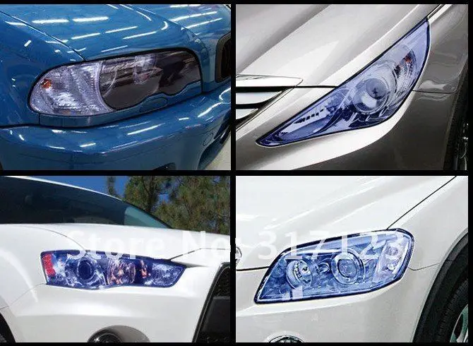 20m/Lot  Wholesale 30*100cm Lights Film For Car Headlight and Tail Light Four Colors Vinyl The Light Film Red Light Film