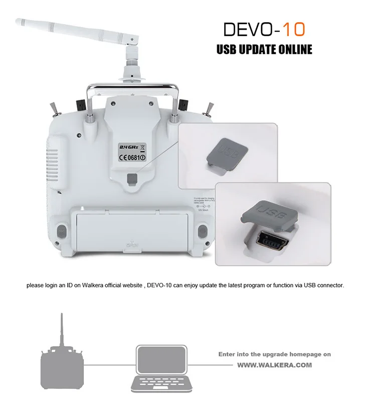 Original Walkera DEVO 10 Transmitter 10 Channel Remote Controller