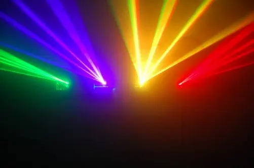 stage lighting 4 color RGVY DMX  sound DJ lighting disco bar  laser light