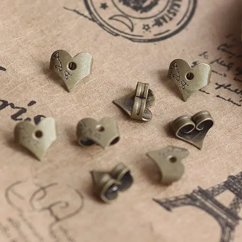 7MM vintage brass bronze earrings stud,earrings base setting,vintage earrings,vintage jewelry1701008