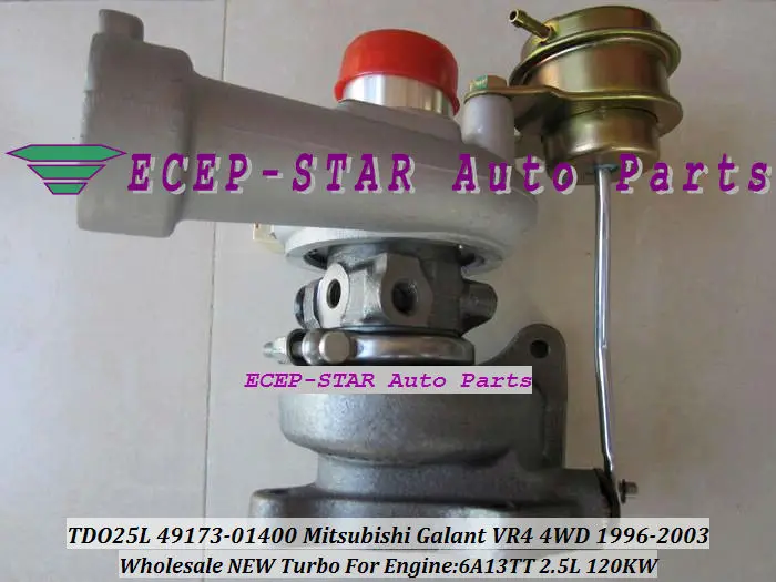 Mitsubishi Galant VR4 4WD 1996-03 6A13TT 2.5L TDO25L 49173-01400 turbocharger (5)