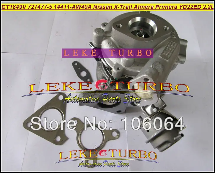 GT1849V 727477-0005 727477-5007S 727477 14411-AW40A NISSAN X-Trail T30 Almera Primera 2003-05 YD22ED YD1 2.2L 136HP Turbocharger (6)