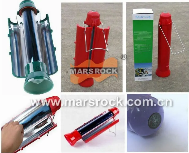 CE Approved 500ML Portable Solar Tourism Hot Water Kettle with a Compass