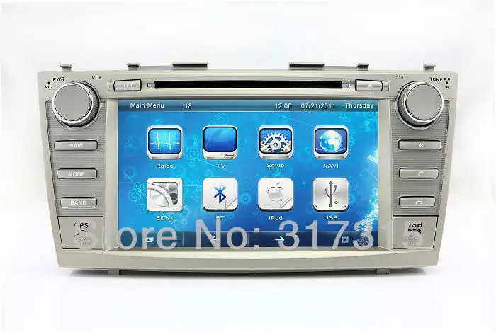 Discount 8" 2-Din Car DVD Player for Toyota Camry 2007-2011 with GPS Navigation Radio Bluetooth TV Map USB SD AUX Stereo Audio Video 0