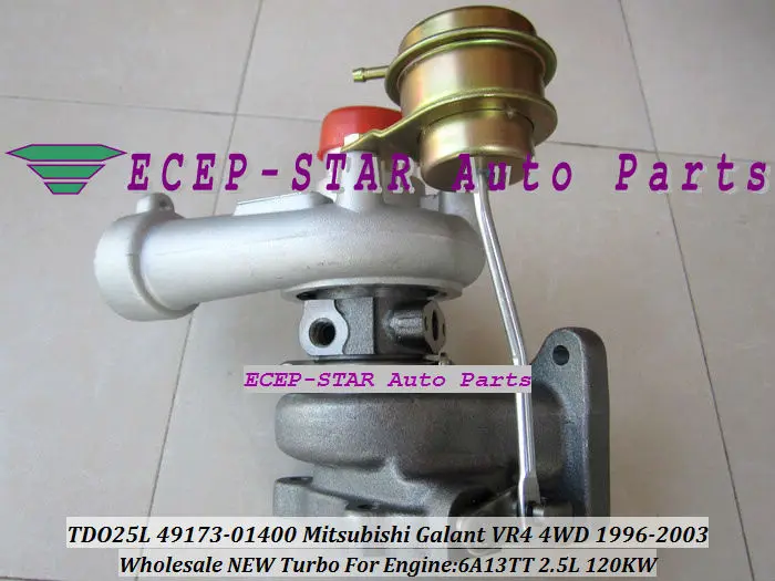 Mitsubishi Galant VR4 4WD 1996-03 6A13TT 2.5L TDO25L 49173-01400 turbocharger (6)