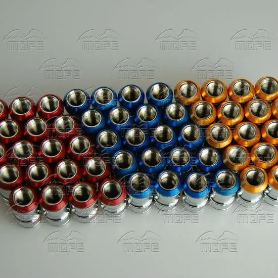 44mm M12 P1.5 P1.25 Steel Volk Formula Racing Conceled Heptagon Racing Car Wheel Lug Nuts Red Blue Gold DSC_0225 (2)