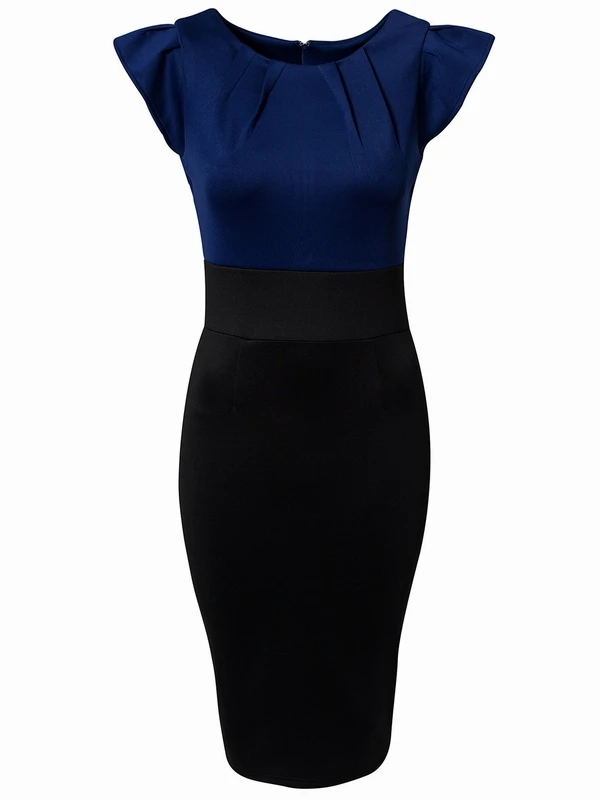 ML17957-Contrast Sexy Dress