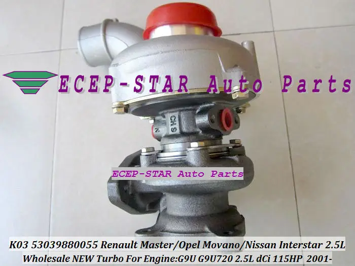 TURBO K03 53039700055 53039880055 Turbocharger For nissan Interstar Renault Master Opel Movano 2.5L dCi 115HP G9U G9U720 (1)