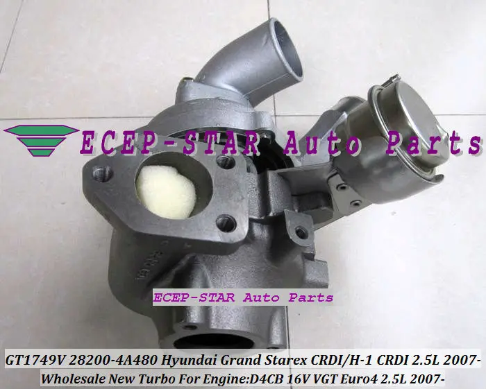 GT1749V 28200-4A480 53039700145 53039880127 Turbocharger For HYUNDAI H-1 CRDI Grand Starex CRDI 2007- 2.5L D4CB 16V VGT Euro4 (4)