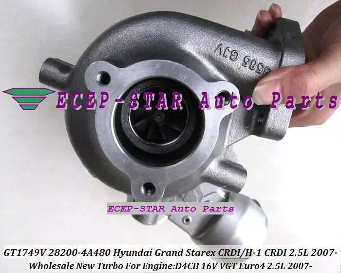 GT1749V 28200-4A480 53039700145 53039880127 Turbocharger For HYUNDAI H-1 CRDI Grand Starex CRDI 2007- 2.5L D4CB 16V VGT Euro4