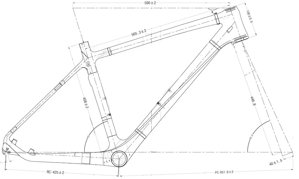 Excellent FR203 : Full Carbon 3K MTB Mountain Bike Frame 18" ( FOR BSA ) 0